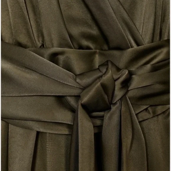 Zara NWT satin effect bloomer jumpsuit ZW Collection 9018/680 - Picture 11 of 13